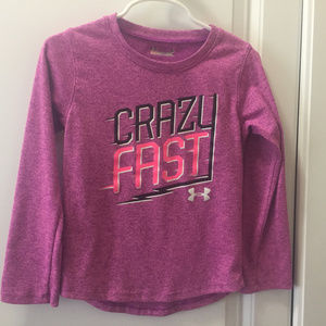 Under Armour Girls Crazy Fast Long Sleeve Sz 4